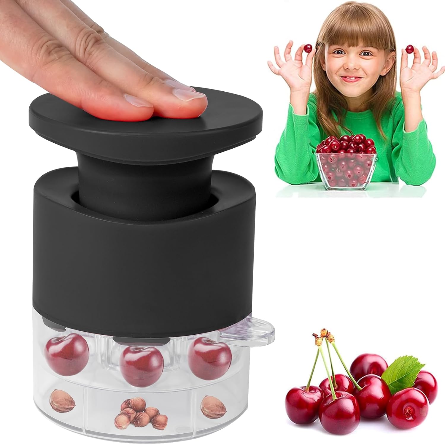 Cherry Pitter Tool 7-In-1, Portable Cherries Seed Remover, Fruit Pit Core Remover For Make Fresh Cherry Dishes, Cherry Pie And Jam And Cocktail Cherries
