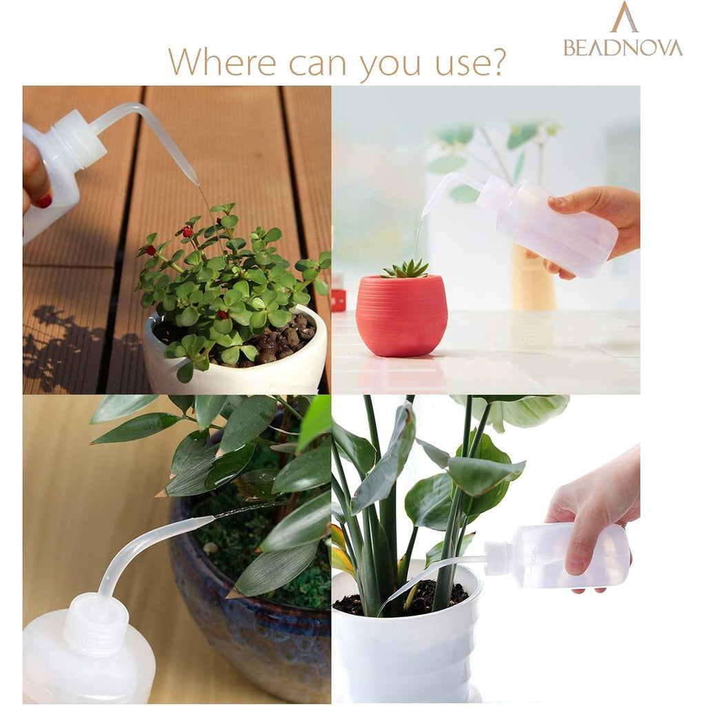 Beadnova Squeeze Plant Watering Bottle 250Ml 8Oz Small Wash Bottle Squeeze Plastic Watering Can For Indoor Plants Succulents (1Pc)
