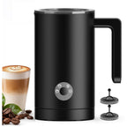 4-in-1 Electric Milk Frother & Steamer – Automatic Frother Machine, Barista-Style Hot & Cold Foam for Lattes, Cappuccinos, Iced Coffee, Quiet, One-Touch, Easy to Clean