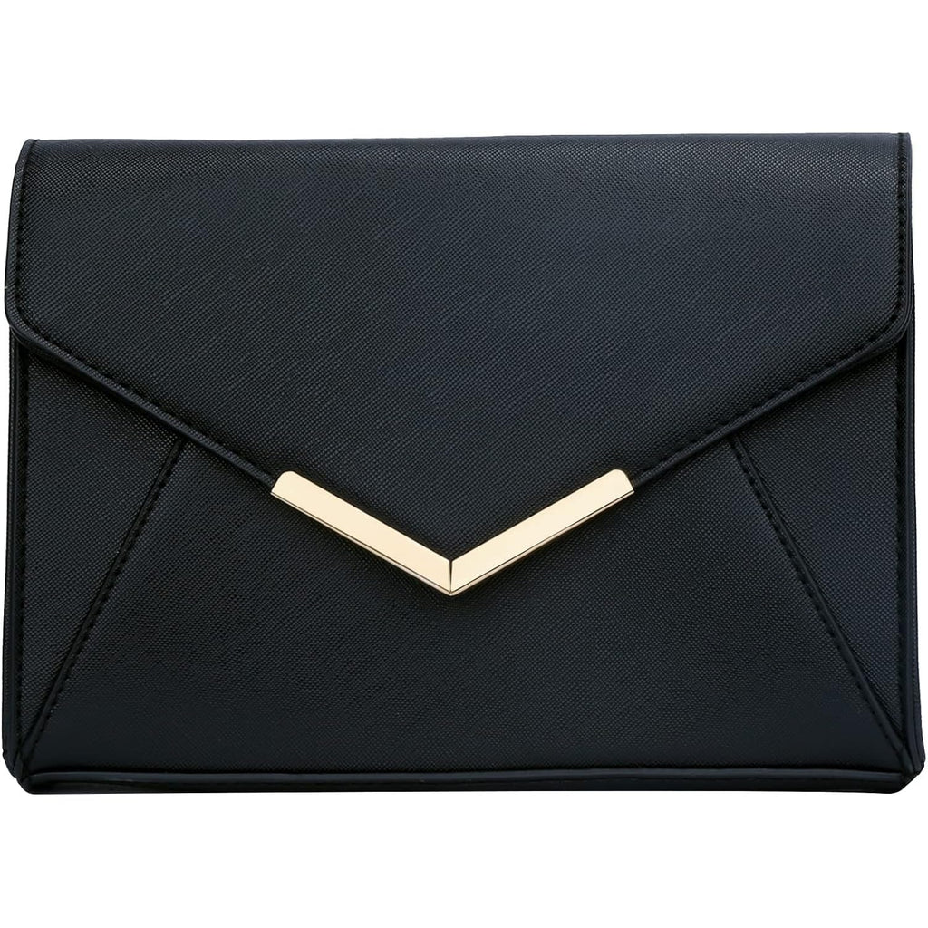 Kkxiu Women Elegant Faux Leather Evening Envelope Clutch Purse Foldover Bags For Party Wedding Prom