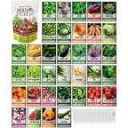Gardeners Basics Survival Vegetable Seeds Garden Kit Over 16,000 Seeds Non-Gmo And Heirloom, Great For Emergency Bugout Survival Gear 35 Varieties Seeds For Planting Vegetables 35 Free Plant Markers