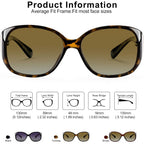 EYEGUARD Polarized Sunglasses for Women Retro Vintage Driving Sun glasses UV400 Protection Black + Tortoise