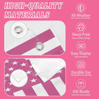 Custom Pink America Flag 3X5 Ft Personalized Flags Design Your Image Funny Tapestry Poster For Decorate Clubs Concerts Bars University Dormitories Living Rooms Bedrooms
