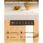 Flexispot En1 48"X24" One-Piece Standing Desk, White | 176 Lbs Capacity, Seamless Desktop, Home Office, 4 Memory Presets, Dual Monitor Setup, Anti-Collision