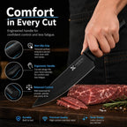 Xanapon Knife Set, 14 Pieces Kitchen Knife Set, High Carbon German Stainless Steel, Dishwasher Safe Cutlery With Built-In Knife Sharpener, Black