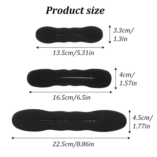 9 Pcs Hair Bun Maker Sponge Hair Buns Shaper Magic Snap Roll Sponge Curler Clips Foam Sponges Buns Hairs Styling Accessories Easy Bun Twister for Ballet French Twist Long Thin Curly Straight Wavy