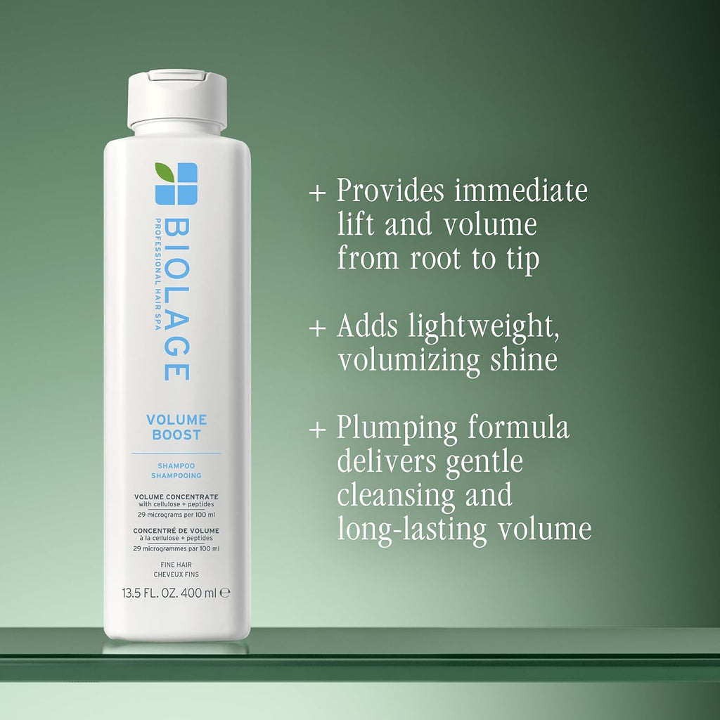 Biolage Volume Boost Shampoo For Fine Hair – Creates Lasting, Lightweight Volume, Root Lift & Shine, With Cellulose And Peptides, Vegan, Paraben And Silicone-Free