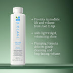 Biolage Volume Boost Shampoo For Fine Hair – Creates Lasting, Lightweight Volume, Root Lift & Shine, With Cellulose And Peptides, Vegan, Paraben And Silicone-Free
