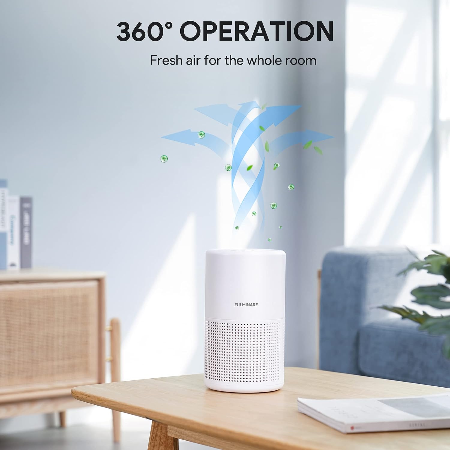 Air Purifiers For Bedroom, Fulminare H13 True Hepa Air Filter, Quiet Air Cleaner With Night Light, Portable Small Air Purifier For Home, Office, Living Room