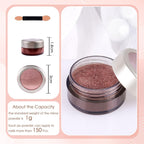 Laza Chrome Nail Powder Mirror Effect Metallic Dust Holographic Glitter Glazed Manicure Decoration Reflective Pigment for DIY Gel Polish Nail Art, Resin Craft, Gifts - Rose Gold