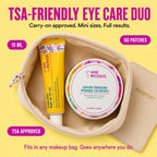 Good Molecules Under Eye Cream And Eye Patches For Dark Circles, Puffiness And Tired Eyes - Yerba Mate Eye Gel (15Ml) And Caffeine Hydrogel Eye Patches (60 Patches / 30 Pairs) - Morning Eye Care Set