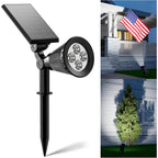 Solar Spot Lights Outdoor Waterproof For Flag, Palm Tree, Pole, Sign, Statue, Mailbox, Bright Led Outside Landscape Flood Spotlights For Accent Uplighting Yard, Garden, House, Backyard, Patio