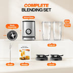Turelar Smoothie Blender Personal Blender For Shakes And Smoothies With 2 * 24Oz To-Go Cups, Single Serve Smoothie Maker For Juices, Baby Food, Nutritious Recipe, Upgraded Version