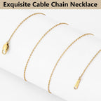 Gacimy Chain Necklace for Women, 14K Gold Plated/Silver Tone Cable Chain for Women, 1.1/1.3mm Thin Dainty Necklace Chains 16-24 Inch