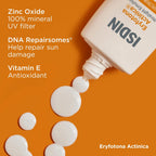 Isdin Eryfotona Actinica Spf 50+ | Mineral Sunscreen For Face With Zinc Oxide | 100% Mineral Uv Filters | No White Cast, Suitable For Sensitive Skin, Dermatologist Recommended