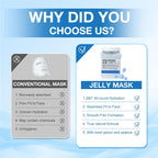 Jelly Mask For Facials Professional, Hydrating & Moisturizing Peel-Off Natural Gel Face Mask Skincare, Professional Spa Use Jelly Face Masks, Deep Hydration & Glow 23 Fl Oz (Hyaluronic Acid)