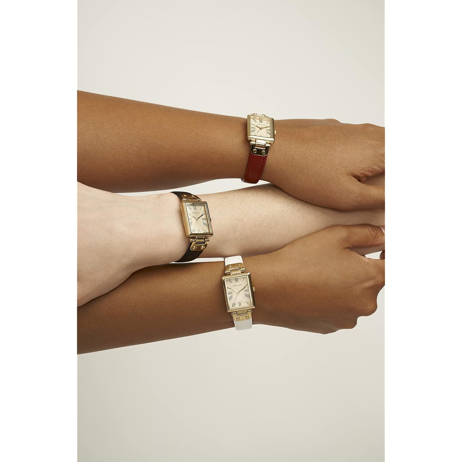 Anne Klein Women'S Leather Strap Watch, Ak/3752