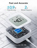 Goveelife Wifi Refrigerator Thermometer 2-Pack With Gateway & Lcd Display | Freezer Alarm Fridge Monitor With App Alerts & Anti-False, 197Ft Range, 2-Yr Data Export. For Freezer/Fish Tank/Hot Tub
