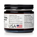 Santa Cruz Paleo, Beef Tallow, Beeswax & Honey Face Moisturizer, Organic, Unscented Grassfed Beef Tallow Skin Care, Sunscreen Free, Non Comedogenic Face & Body Moisturizer For Sensitive Skin, 2 Oz
