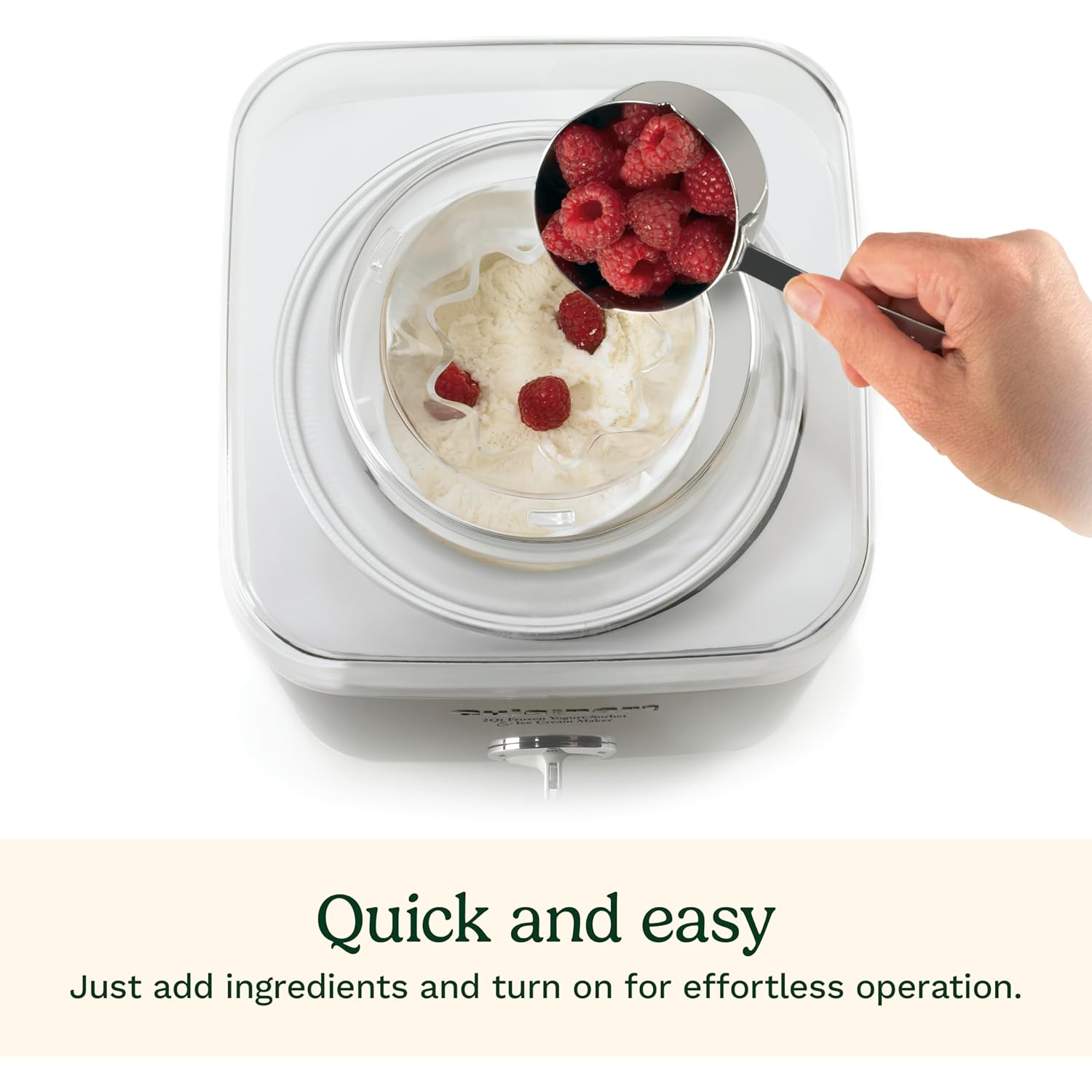 Cuisinart Ice Cream Maker Machine, 2-Quart Ice Cream, Sorbet and Frozen Yogurt Machine, Fully Automatic Double-Insulated Freezer Bowl Makes Frozen Desserts in Under 30 Minutes, ICE30BCP1, Silver
