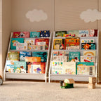 4-Tier Kids Bookshelf, Book Shelf For Kids Rooms,Book Rack For Kid With Four Deep Pockets,Nursery Bookshelves For Kid' Playroom, Toddler Bookshelf As A Children'S Gift