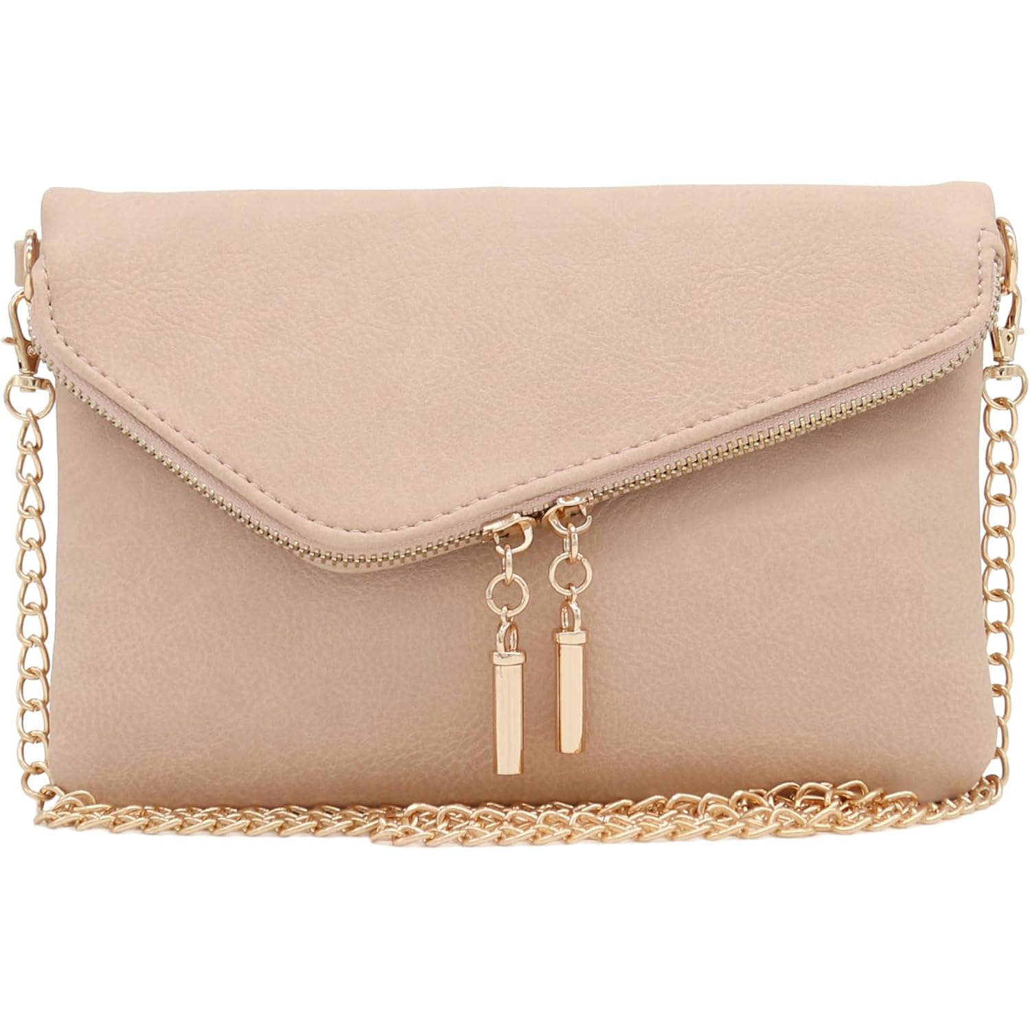 Envelope Wristlet Clutch Crossbody Bag With Chain Strap