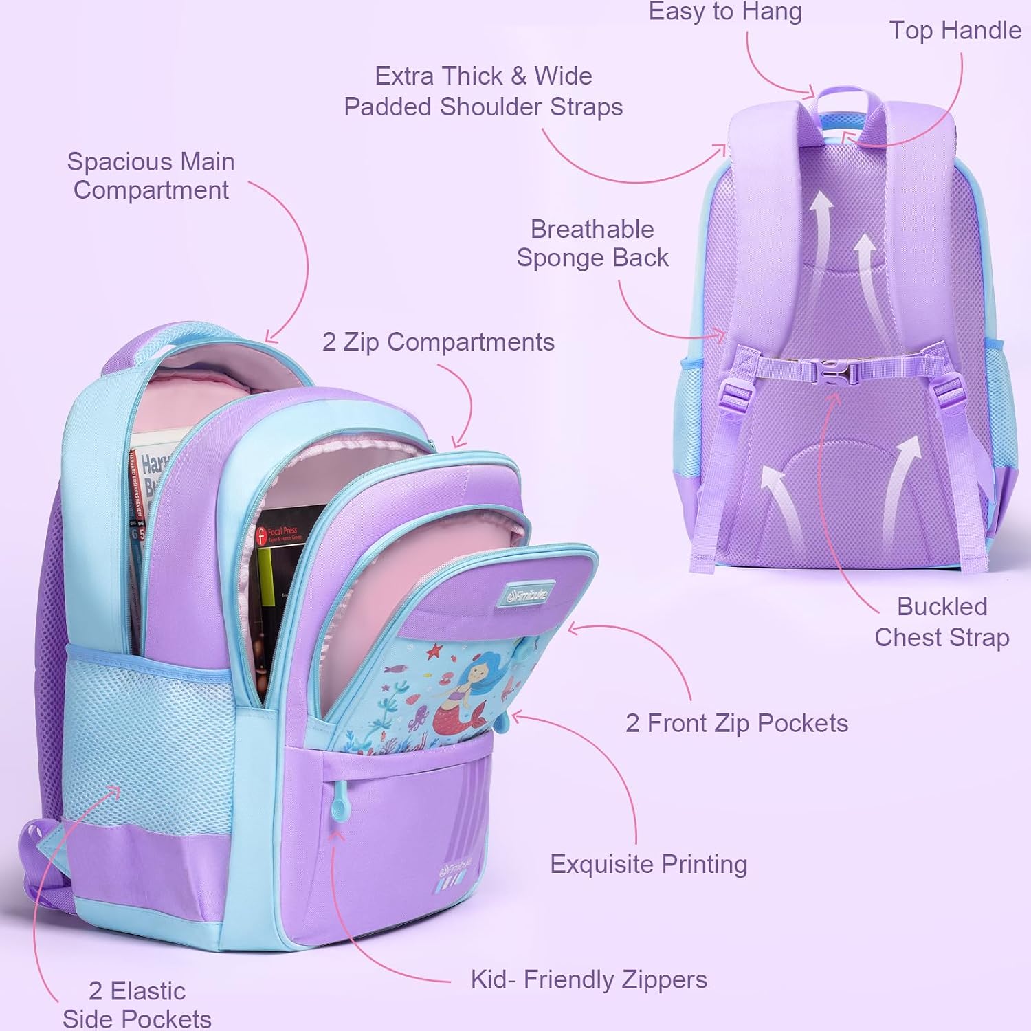 Fimibuke Kids Backpack For Boys, 3 Pcs Dinosaur Backpack W/Lunch Box Set | Waterproof Boys Bookbag Lunch Box Combo For Toddler Kids Age 5-12 , Dino School Bag For Kindergarten To Middle Back To School