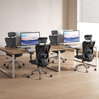 SIHOO M18 Ergonomic Office Chair, High Back Mesh Desk Chair with Adjustable Headrest & Lumbar Support, 330lbs Capacity Computer Chair with 2D Armrests & Wide Cushion, Tilt Lock, for Home Office-Black
