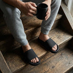 Cushionaire Feather Eva Mens Sandals – Slip On Recovery Slides, Lightweight Water Shoes For Men