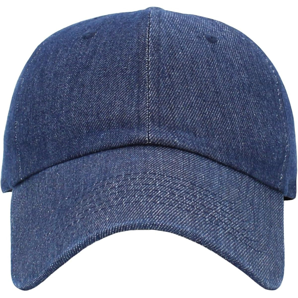 KBETHOS Classic Unisex Cotton Adjustable Low Crown Baseball Cap – Plain Dad Hat Dark Denim