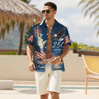 250Th Anniversary Usa Hawaiian Shirt For Men, 1776-2026 Patriotic Short Sleeve Shirt, Independence Day Gifts