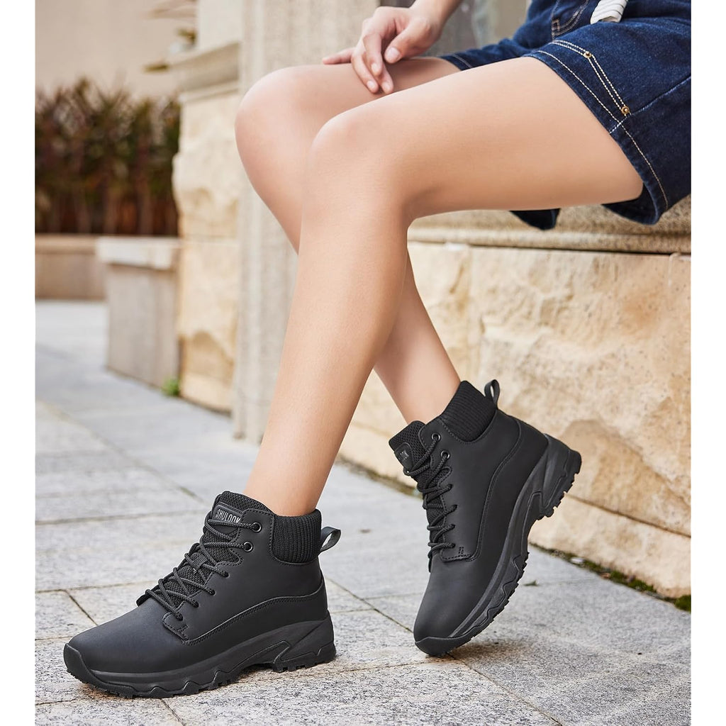 Non Slip Work Boots For Women Slip-Resistant Shoes Waterproof Food Service Chef Kitchen Restaurant Working Casual Comfortable Ankle Boot Outdoor Walking Booties Sneakers