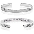 Carviell Engraved Cuff Bracelets for Women – Inspirational, Friendship, Love, Mom, Daughter, Sister, Christian, Graduation, Memorial & Wedding Gifts – 80+ Phrases – Stainless Steel, Gift-Ready