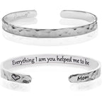 Carviell Engraved Cuff Bracelets for Women – Inspirational, Friendship, Love, Mom, Daughter, Sister, Christian, Graduation, Memorial & Wedding Gifts – 80+ Phrases – Stainless Steel, Gift-Ready