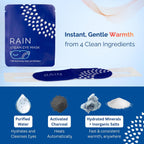 Rain - Heated Eye Mask For Dry Eyes, Self Heating Steam Eye Masks Disposable, Warm Compress For Eyes, Stye Treatment, Moist Heat, Unscented, No Microwave, Travel Ready (20 Masks)