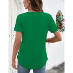 Lomon Womens Short Sleeve V Neck T Shirts Summer Tops Basic Tees Business Casual Blouses Trendy Fashion Clothes
