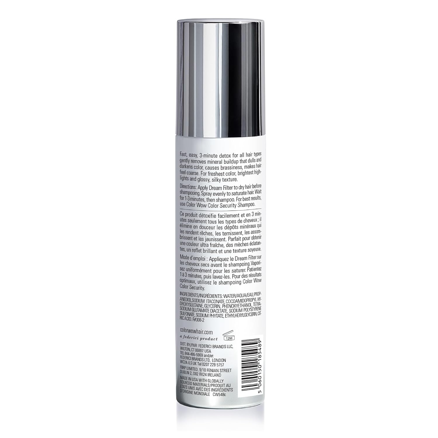 Color Wow Dream Filter Pre-Shampoo Mineral Remover, Hard Water Hair Detox For Brighter Shinier Color