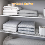 Shelf and Drawer Liner for Kitchen Cabinets Non-Adhesive, Strong Grip Non-Slip Thickened Cabinet Liners for Shelves, Waterproof Mats for Dresser Cupboard, Gray, 12 in x 10 Feet
