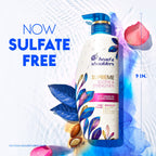 Head & Shoulders Supreme Anti-Dandruff Shampoo And Conditioner Set, 1% Pyrithione Zinc, Sulfate-Free, Argan Oil And Rose Essence, For Dry Scalp And Dandruff, 21.2 Fl Oz