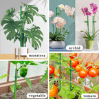 Plant Stakes 17Inch &11Inch Supking Adjustable Length Plant Support Stake 16Pcs Orchid Stick With Clips For Indoor Outdoor,Garden Pole For Potted Tomato Amaryllis Vegetables Comes With 20 Ties (Green)
