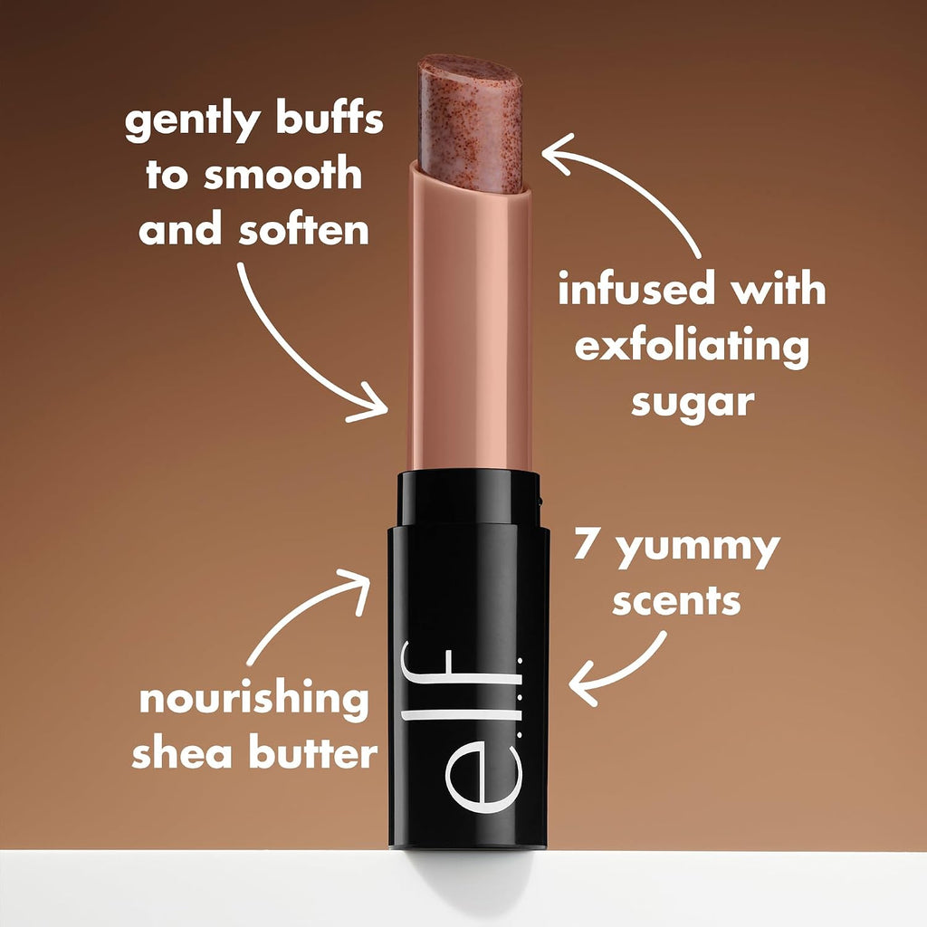 E.L.F. Lip Exfoliator, Moisturizing Scented Lip Scrub For Exfoliating & Smoothing Lips, Infused With Jojoba Oil, Vegan & Cruelty-Free, Strawberry