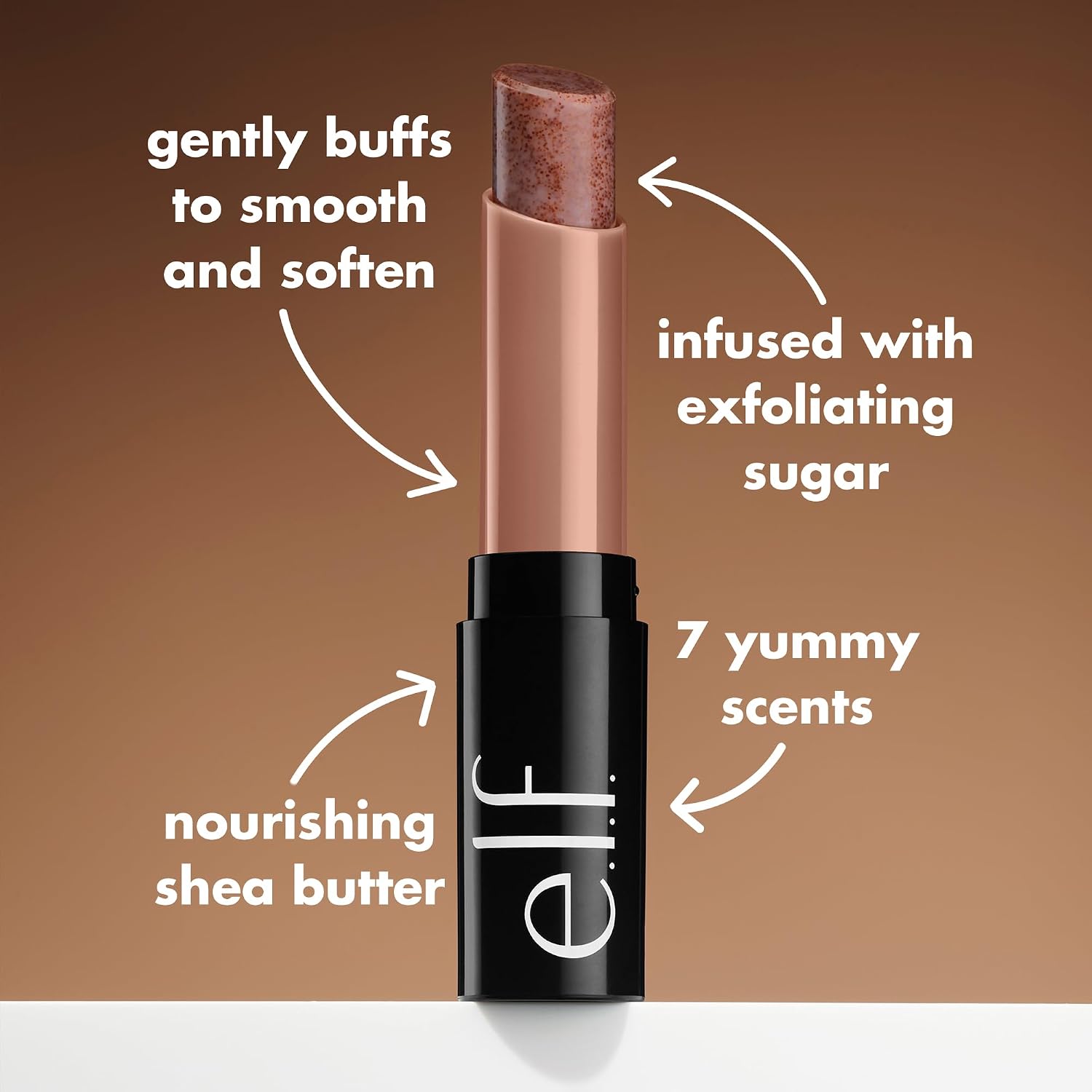 E.L.F. Lip Exfoliator, Moisturizing Scented Lip Scrub For Exfoliating & Smoothing Lips, Infused With Jojoba Oil, Vegan & Cruelty-Free, Strawberry