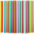 100 Pcs Colorful Plastic Straws, Disposable Drinking Straws, 8.26" Long And 0.23'' Diameter
