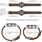 Bisonstrap Watch Strap, Vintage Leather Replacement Bracelet, Band Width-14Mm 15Mm 16Mm 17Mm 18Mm 19Mm 20Mm 21Mm 22Mm 23Mm 24Mm