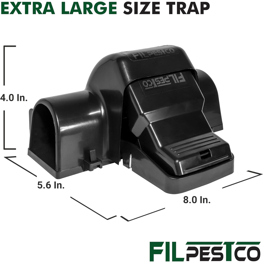 Large Rats Traps, Mouse Traps, Tunnel Snap Trap, 4 Count