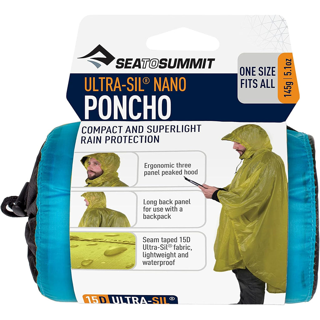 Sea To Summit Ultra-Sil Nano Poncho Raincoat And Pack Cover