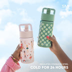 Simple Modern Disney Princess Kids Water Bottle With Straw Lid | 14Oz Insulated Stainless Steel Kids Tumbler & Spill Proof Toddler Cup For School, Girls, Boys | Summit | Princess Rainbows