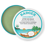 Badger Coconut Aftersun Balm, 100% Organic Soothing Sunburn Relief, Great Smelling, Moisturizing & Hydrating After Sun Skin Care, 2 Oz Tin
