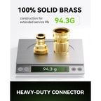 Rainpoint Quick Connect Hose Fittings 3/4" Ght - Solid Brass Garden Hose Connectors, No-Leak Design & Universal Fit For Instant Connection (2 Sets)