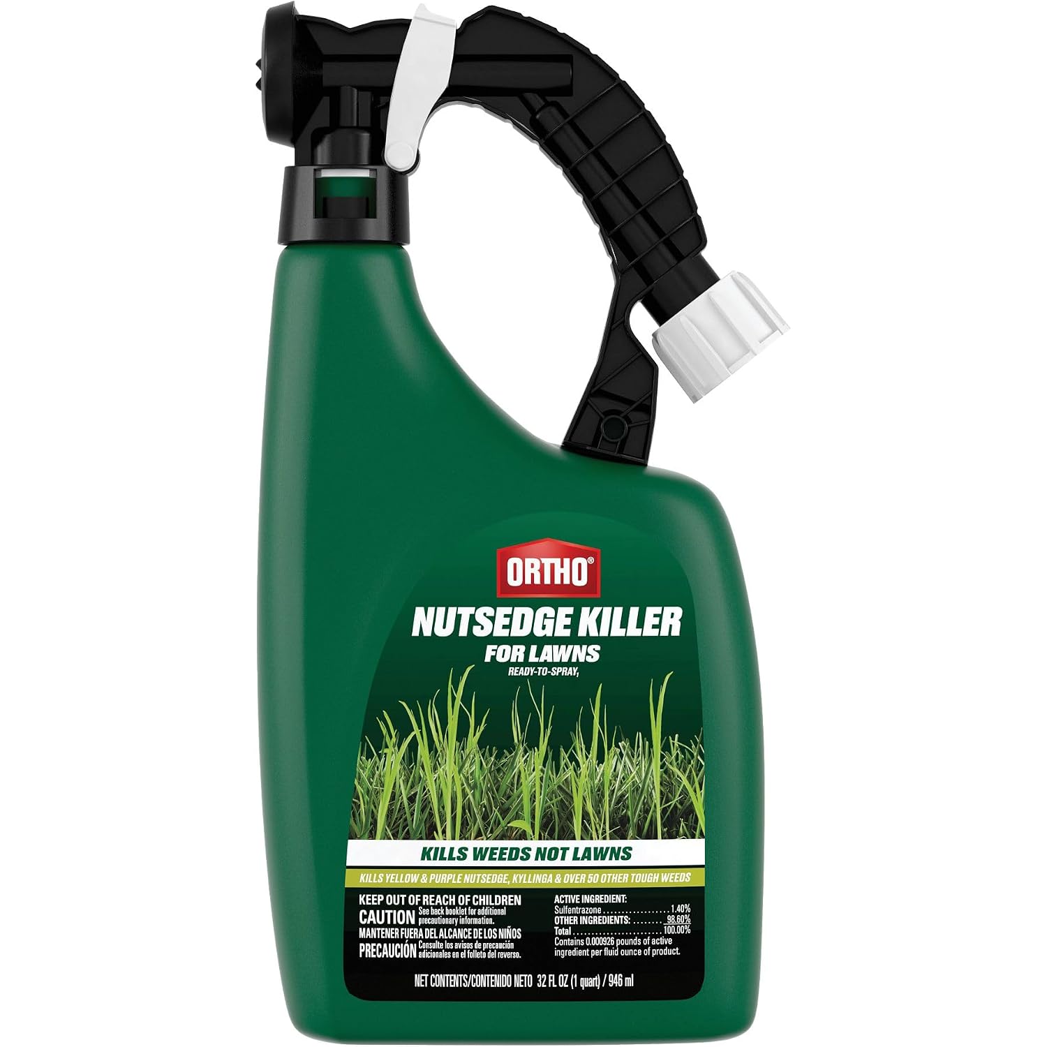 Ortho Nutsedge Killer For Lawns Ready-To-Spray1, 32 Fl. Oz. | Weed Killer Spray, Controls Over 50 Listed Weeds, For Use On Northern And Southern Turf Grasses